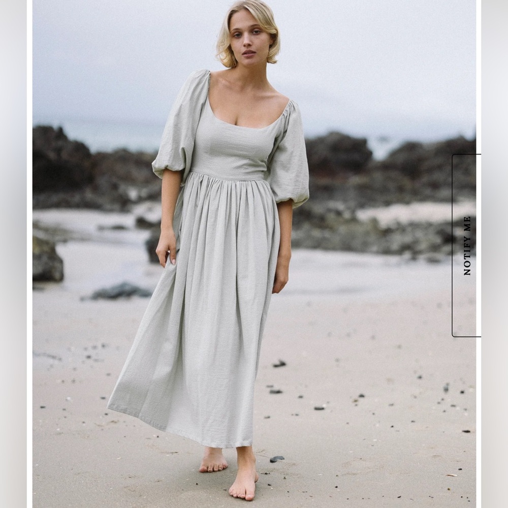 NWOT Kara Thoms bellflower dress in cloud, small